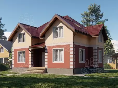Дом из газобетона ДП32 - изображение 1